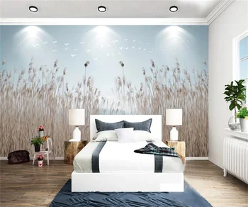 Custom freskos 3d naujieji Kinijos Šiaurės minimalistinė gėlių tapetai gaivus naktiniai Viešbutis fono sienos 3d tapetai