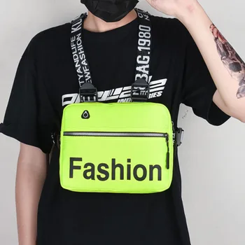Funkcinės Taktinis Krūtinės Maišelį Vasaros Juosmens Paketą Moteris Atsitiktinis Kulka Hip-Hop Vest Streetwear Krepšiai Unisex Laišką Krūtinės Įrenginys Krepšys