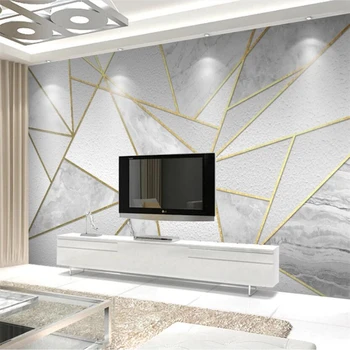 beibehang Užsakymą tapetai 3D modernių paprastų geometrinių marmuro TV fono sienos kambarį miegamasis dekoratyvinis dažymas фотообои