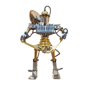 Metalo Robotas Modelis Darbalaukio Dekoracija Namuose Miegamasis Bendrą Mobilumo Robotai Statulėlės Vaikas Žaislas Suaugusiųjų Surinkimo Dovana R7UB