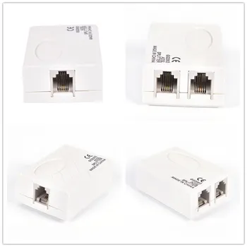 Naujas 1Pcs RJ11 Telefono Linija ADSL Plačiajuosčio ryšio Modemas Telefono Linijos Filtro Splitter