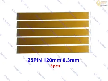 5vnt 25PIN 120mm 0,3 mm žingsnio FFC FPC kabelis juostelės LVDS Lankstus Plokščias kabelis LCD MIPI vielos