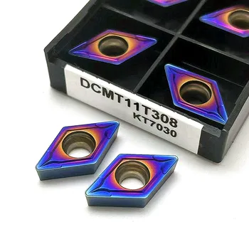DCMT11T304 DCMT11T308 KT7030 nanometrų mėlyna aušinimas vidinės skylės tekinimo peilis