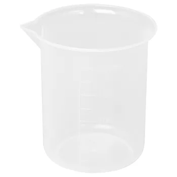 Virtuvės Lab Matavimo Stiklinę, skaidraus Plastiko Matavimo Puodelis Tirštėti su Bžūp Matavimo Ąsotis 200mL 2vnt