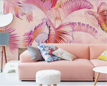 beibehang Pritaikytas modernus Pietryčių Azijos augalų bananų lapų miegamojo kambarį TV papel de parede 3d tėtis peintwallpaper