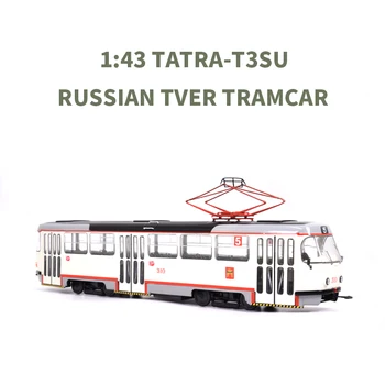 1:43 rusijos Tverės Valstybės 301 Derliaus Tramcar Tatra T3 Baltos spalvos lieto Modelio Automobilių Suaugusiųjų Surinkimo SSM4073