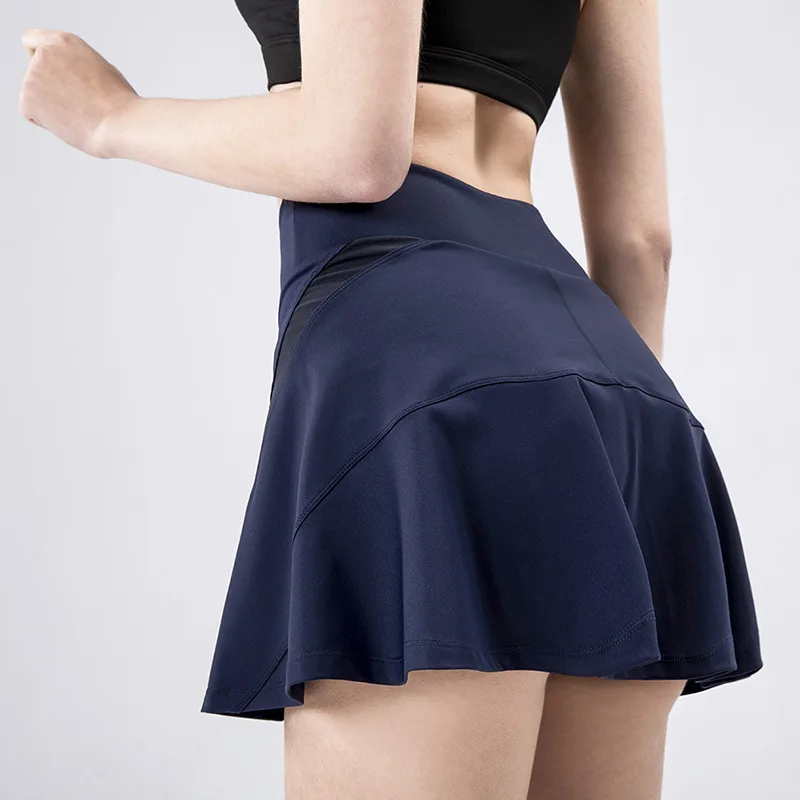 Jogos suknelė, trumpas sijonas badmintono ultra-trumpas mini sijonas veikia fitneso teniso veikia anti-poveikio sijonas