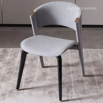 Paprastas Modernus Odinis Valgomojo Kėdės, Valgomojo Baldai Nordic Dizainas Šviesos, Prabangus Kavos Parduotuvė Valgomojo Kėdės Atlošas