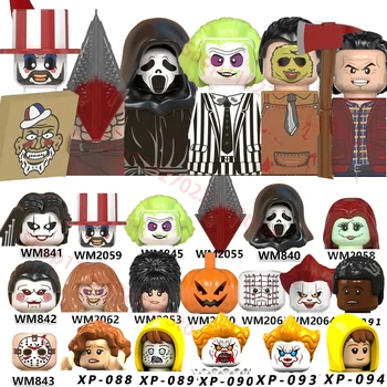 WM6075 WM6101 Siaubo Filmas Jackas Torrance Pjūklą kille Blokai Halloweens Animacinių filmų Mini-Duomenys Veiksmų Žaislas Vaikams