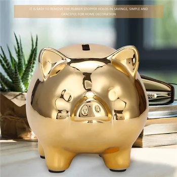 Keramikos Aukso Kiaulių Piggy Bank Mielas Monetos Piggy Bank Kūrybos Namų Baldai Pasisekė Kiaulių Papuošalai,Aukso Kiaulių