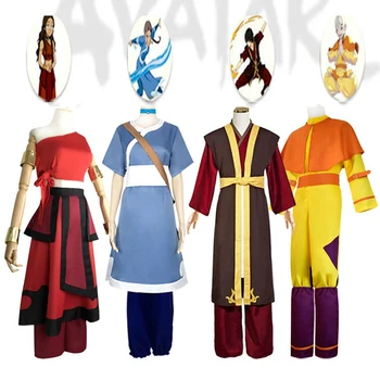 Anime Avatar The Last Airbender Gauja Iš Zuko Azula Aang Korra Kostiumas Suaugusių Vyrų, Moterų Halloween Party Dress