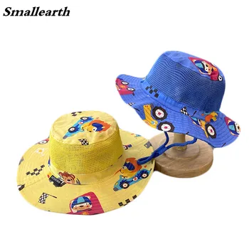 Vaikai Kibiro Kepurę Akių Panama Pavasarį, Vasarą Kūdikis Merginų Paplūdimio Skrybėlę Berniukai Žvejys Bžūp Animacinių Filmų Kvėpuojantis Medvilnės Baby Sun Skrybėlės
