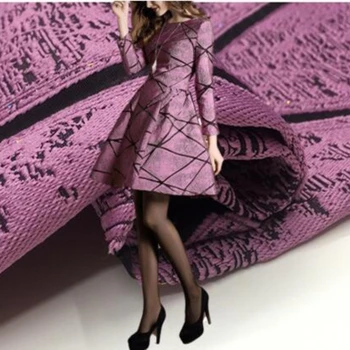 Organza Skintų Gėlių Žakardo Audinio Prekės ženklo Mados Dizaino Suknelė Nereguliarus Juostele Drabužiai, Medžiagos, Siuvimas pagal Skaitiklio