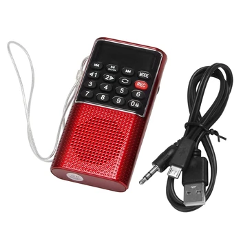 HOT-L-328 Mini Nešiojamas Kišenėje FM Auto Scan Radijo Muzikos Garso MP3 Grotuvas Lauko Mažas Garsiakalbis Su Diktofonas