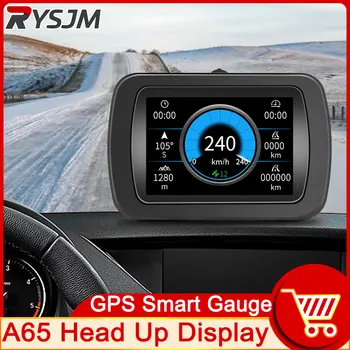HD M85 Head Up Display GPS HUD Posvyrio Kampas Kampą Off-road Automobilių Metrų HUD greičio viršijimo Signalas Spidometras Rida Skaitmeninis Matuoklis