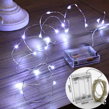 LED Vario Viela, Baterija, Dėžutė, USB Girliandą 2m/3m/5m/10m Vestuvių Namų Pasakų Šalis Miegamasis Kalėdų Šviesos Eilutę Apdaila