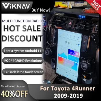 Android11 13.6 Colių Automobilio Stereo Radijo Toyota 4Runner 2009-2019 GPS Navigacijos Tesla Stiliaus Multimedijos Carplay Žaidėjas Galvos Vienetas