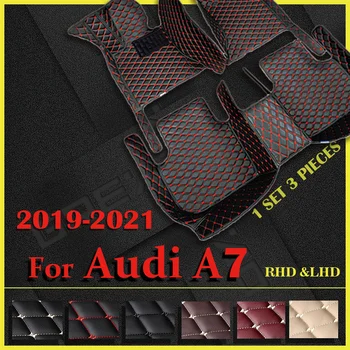 Automobilių kilimėliai AUDI A7 2019 2020 2021 Custom auto pėdų Pagalvėlės automobilių kilimų dangtis