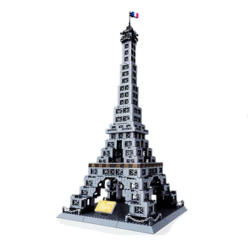 Wange 5217 Miestas Architektūra, Statyba Blokai Statula Koliziejus, Eifelio Bokšto Modelis Plytų Žaislai Vaikams Dovanų