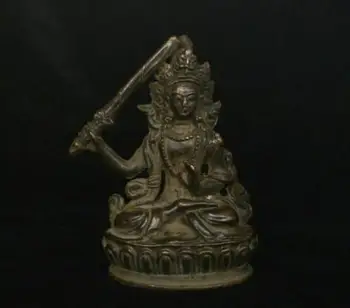 Tibeto Budizmas, Bronzos, Vario Sėdynės Wenshu Manjushri Boddhisattva Budos Statula