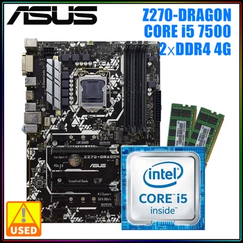 Plokštė Rinkinys ASUS Z270-DRAKONAS Su Core I5 7500 CPU DDR4 4G x2 LGA 1151 Intel Z270 USB3.0 PCI-E X16 I5 CPU Kit 