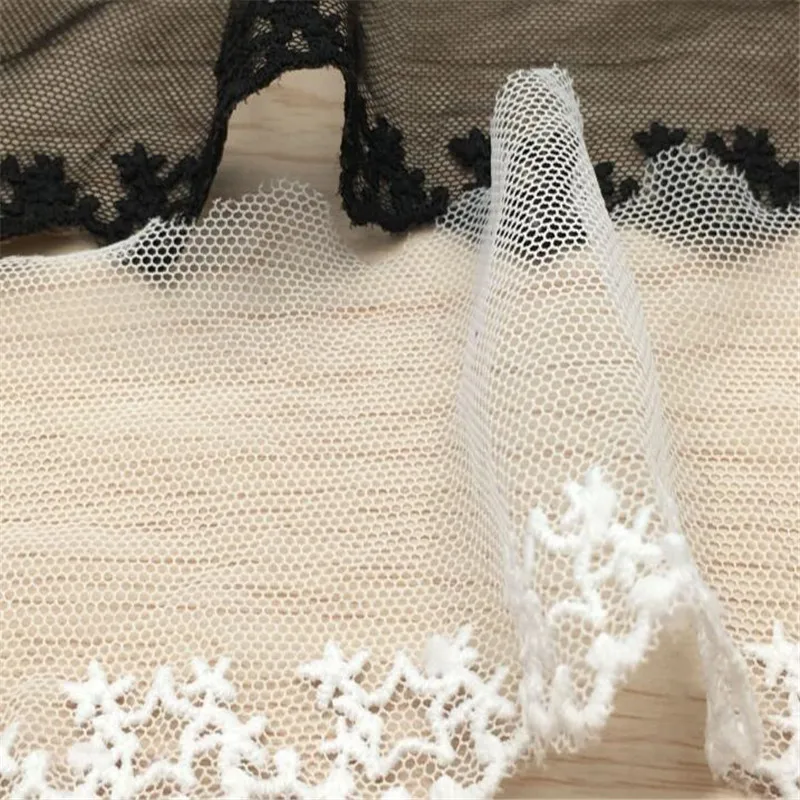 6cm Pločio Prabangūs Balti medvilniniai siuvinėjimo gėlių nėrinių apykaklę Audinio Siuvimo, Aplikacijos 