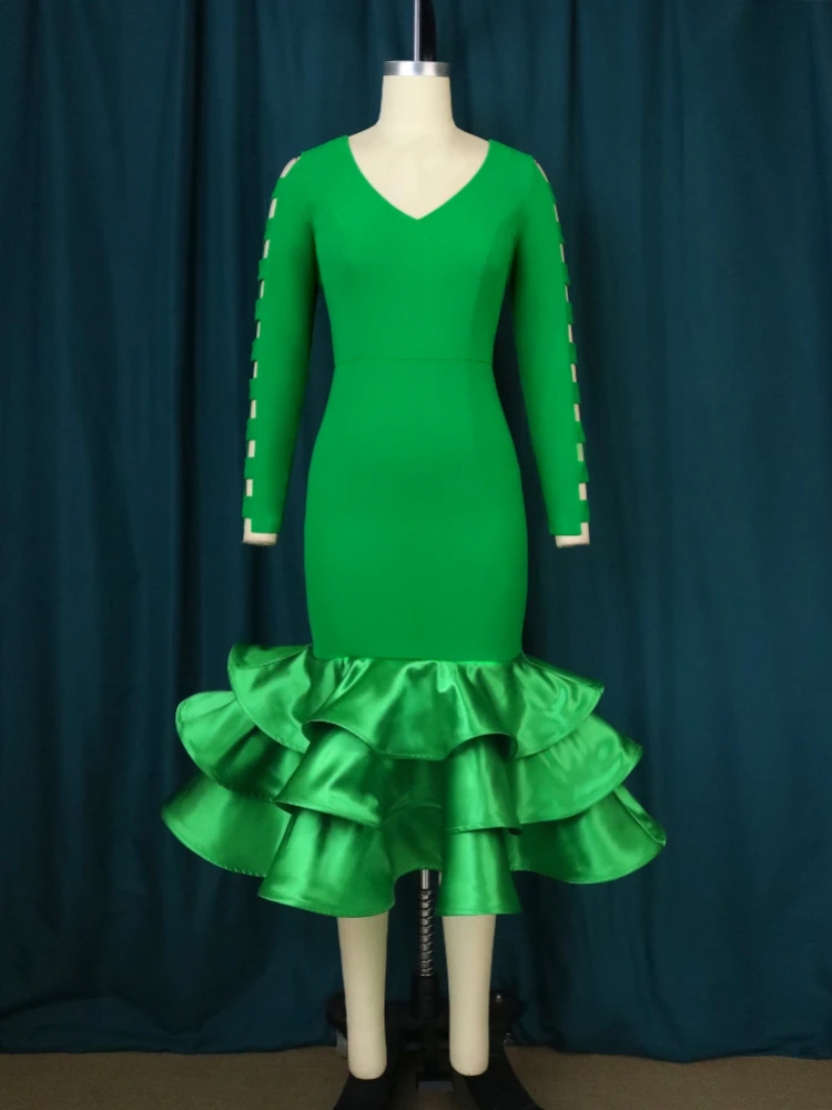 AOMEI Ilgai Žaliųjų Partijos Suknelė 