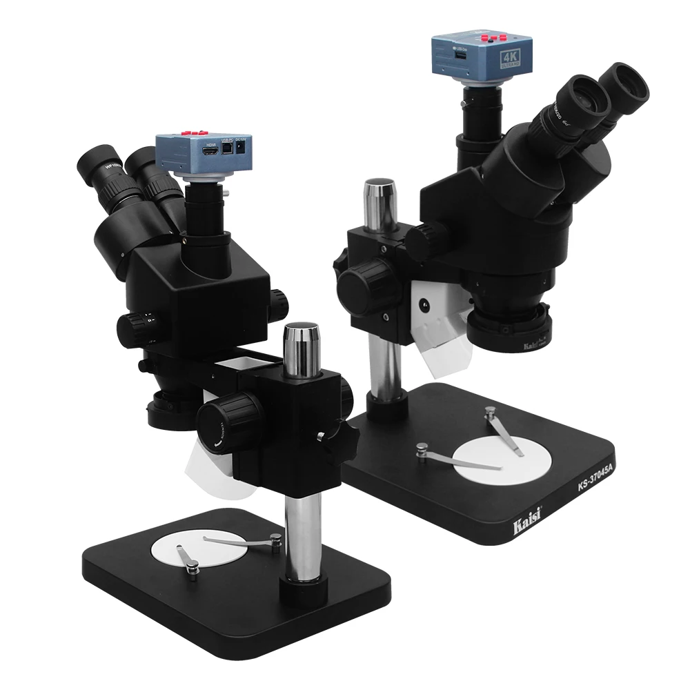 Mikroskopas Trinokulinis Simul Židinio Nuolat Zoom Stereo Mikroskopas 4K 48MP 38MP Vaizdo Kamera Telefone, PCB CPU Litavimo